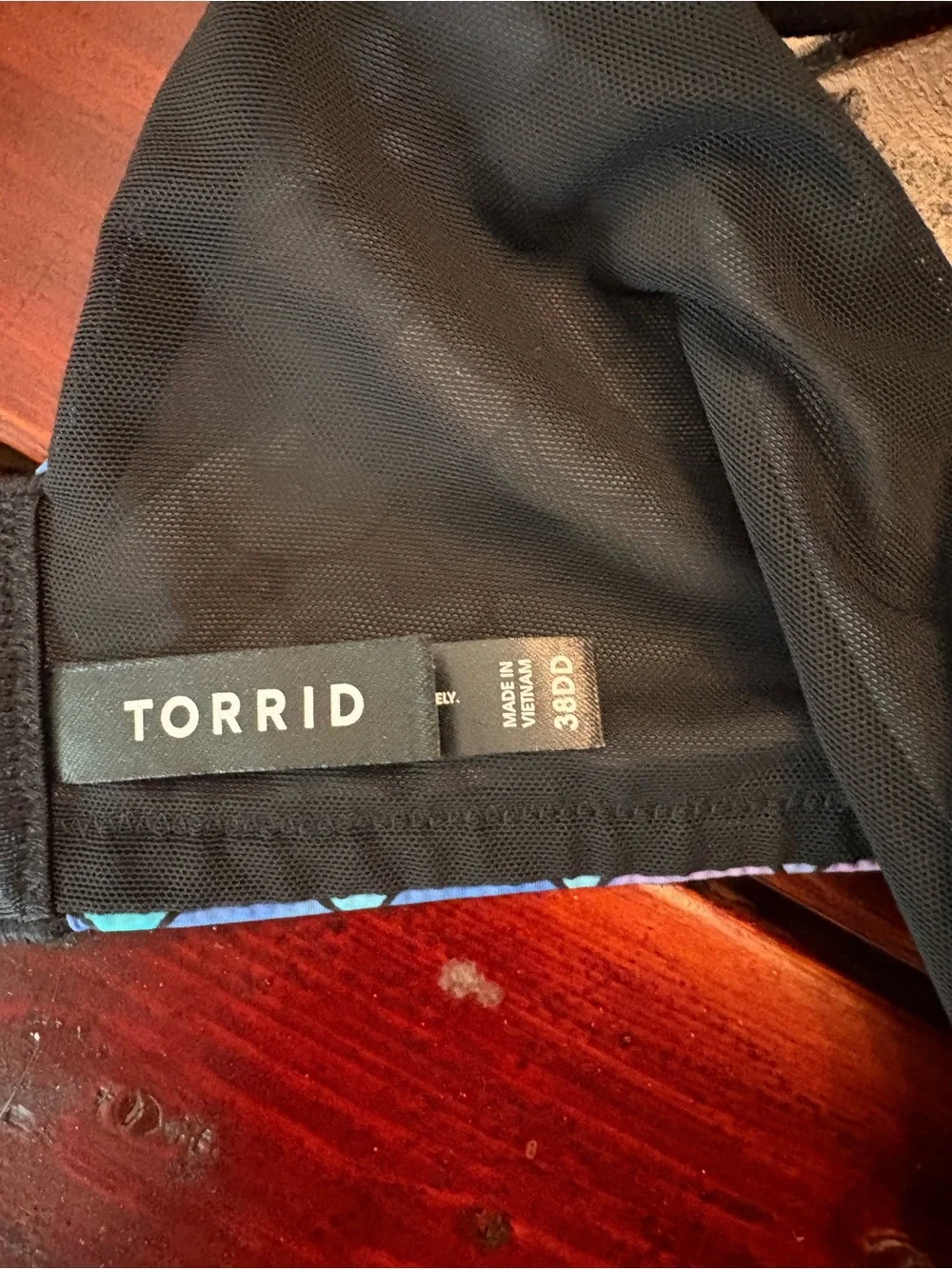 Torrid 38DD Push-Up Plunge Bra Mermaid Scale Print Blue Purple